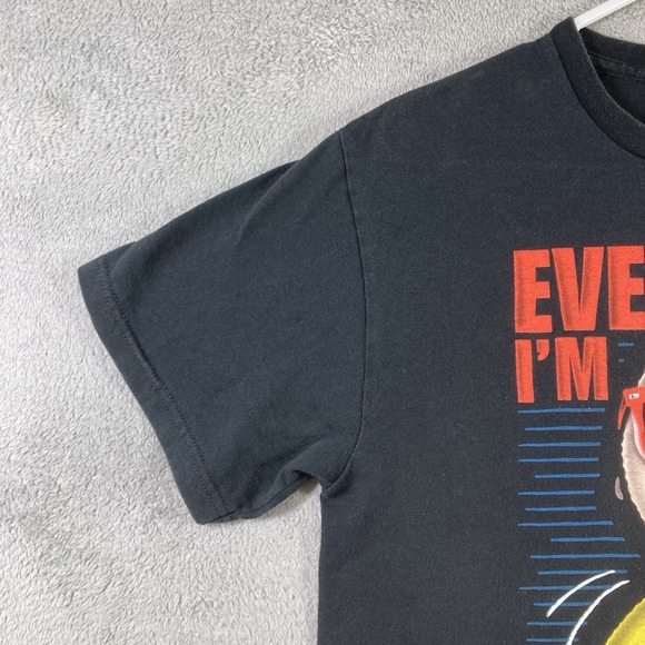 Peanuts Charlie Brown Shirt Adult Medium Black Everyday I'm Shufflin Graphic Tee - Picture 6 of 12